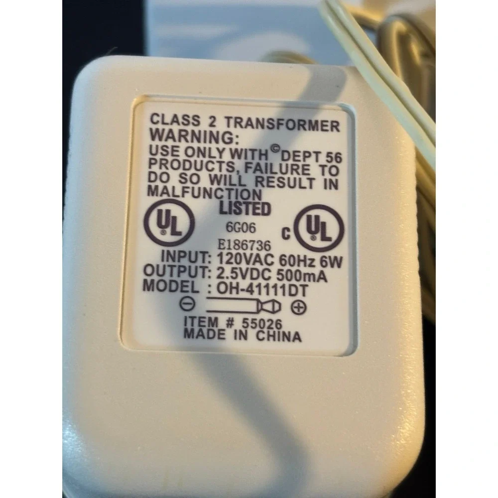 Dept 56 Class 2 Transformer Adapter Christmas Villages 3 Inputs OH-41111DT. OEM